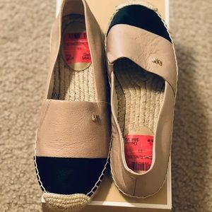 Tan and Black Michael Kors espadrilles